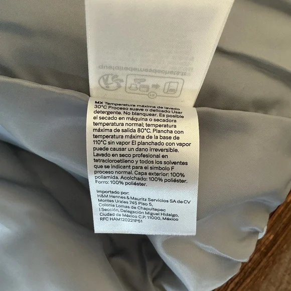 H&M Light Gray Cropped Jacket Vest Women’s Medium - Picture 6 of 10